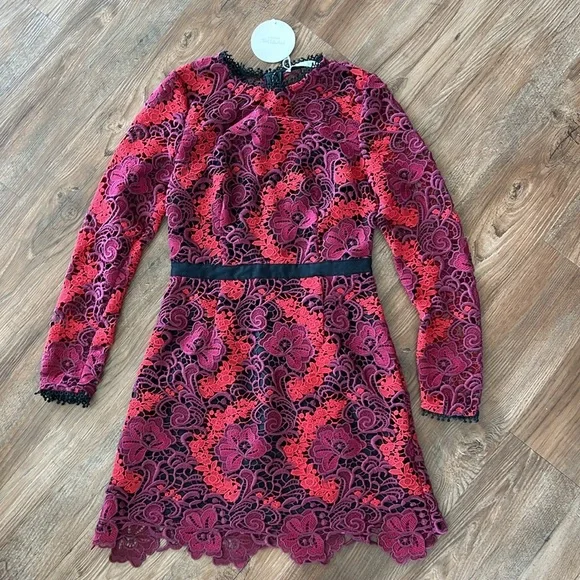 La Maison Talulah Jacquard Damask Brocade Dress